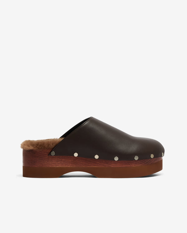 Le Monde Beryl - Women's Shearling Clog - (Mink Brown)
