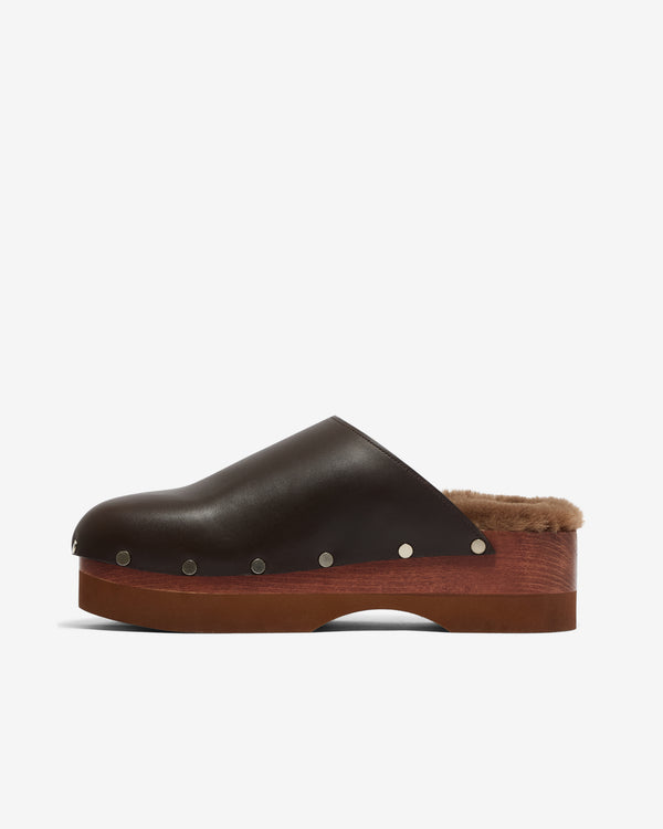 Le Monde Beryl - Women's Shearling Clog - (Mink Brown)