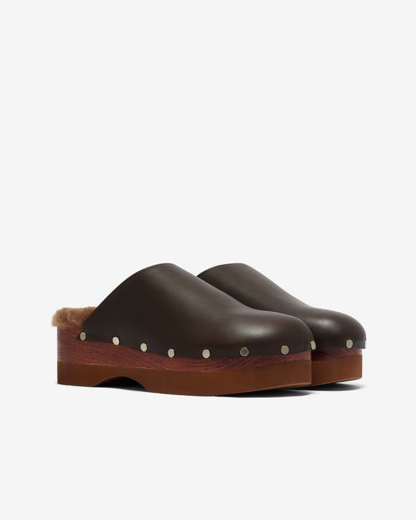 Le Monde Beryl - Women's Shearling Clog - (Mink Brown)