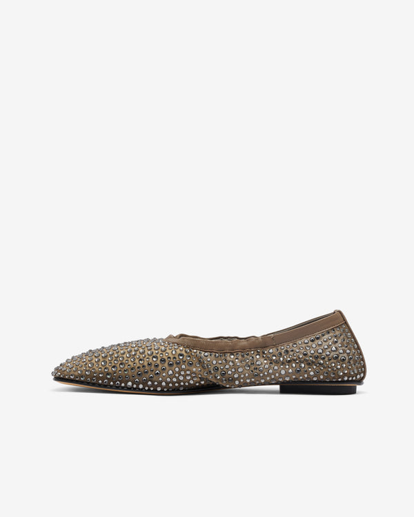 Le Monde Beryl - Women's Mica Flat Elastic - (Smokey Mesh Crystals)