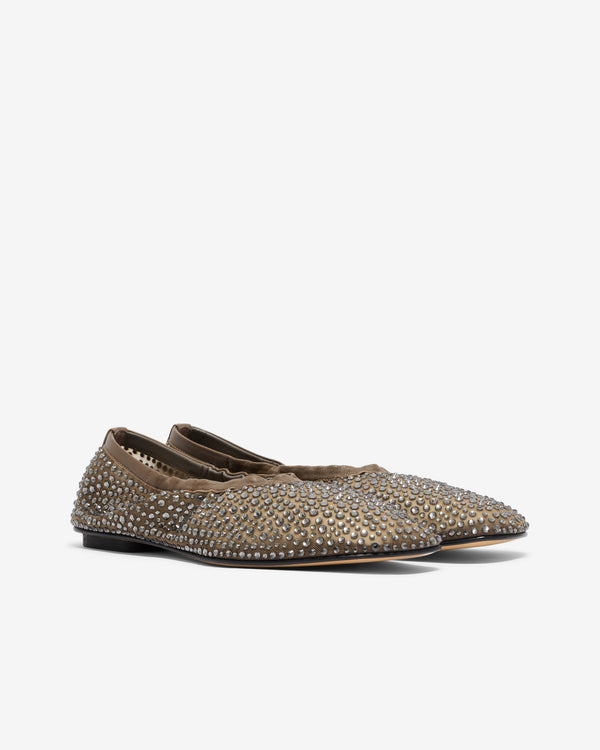 Le Monde Beryl - Women's Mica Flat Elastic - (Smokey Mesh Crystals)