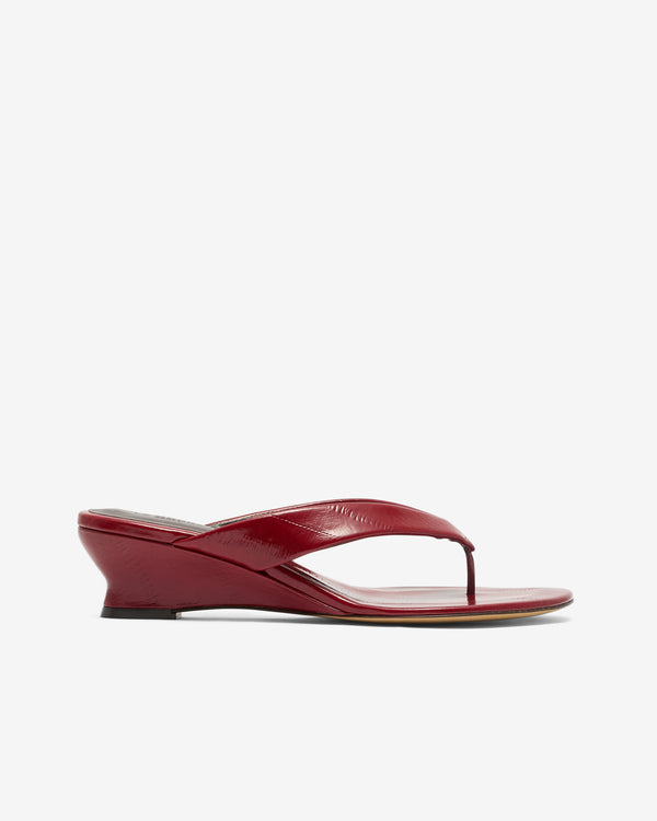 Le Monde Beryl - Women's Micro Wedge Thong Sandal - (Oxblood)