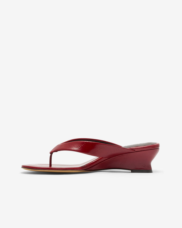 Le Monde Beryl - Women's Micro Wedge Thong Sandal - (Oxblood)