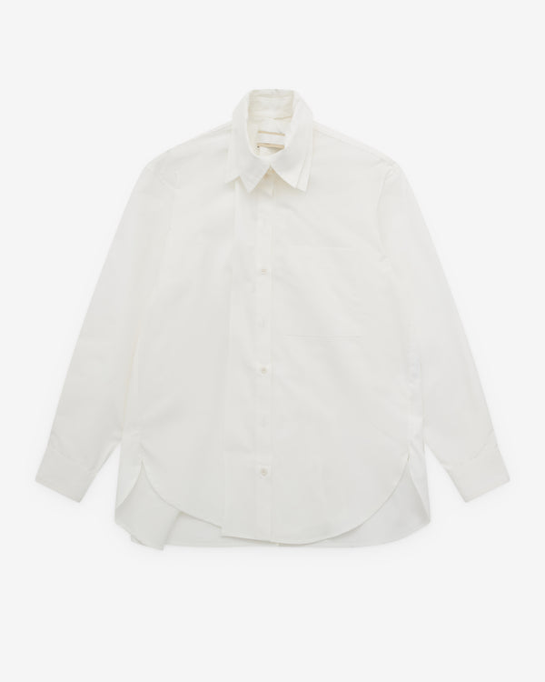Litkovska - Women’s Double Collar Poplin Shirt - (White)