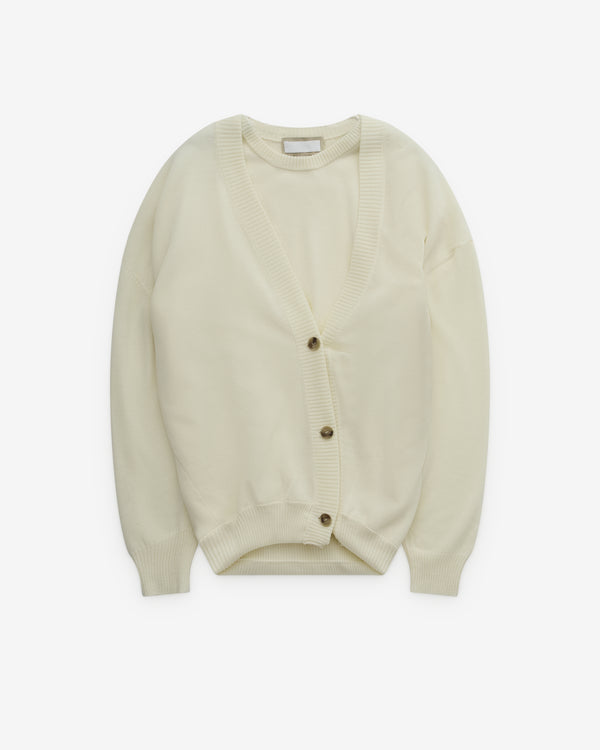 Litkovska - Women’s Layered Knit Cardigan - (White)