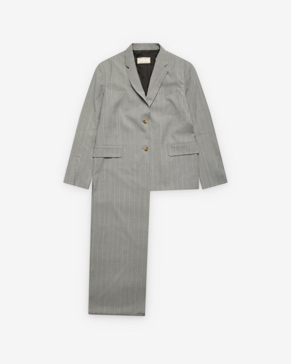 Litkovska - Women's Scarf-Lapel Deconstructed Jack - (Grey)