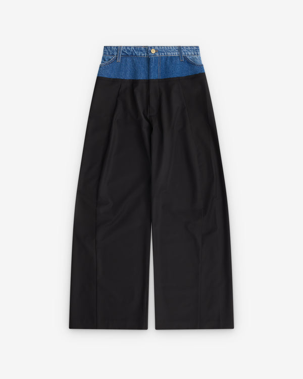 Litkovska - Women's Denim Panelled Trousers - (Navy)