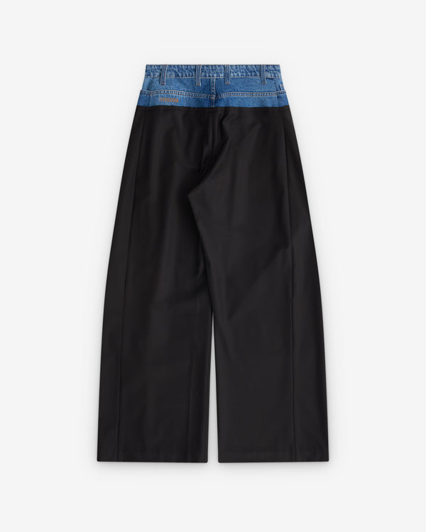 Litkovska - Women's Denim Panelled Trousers - (Navy)