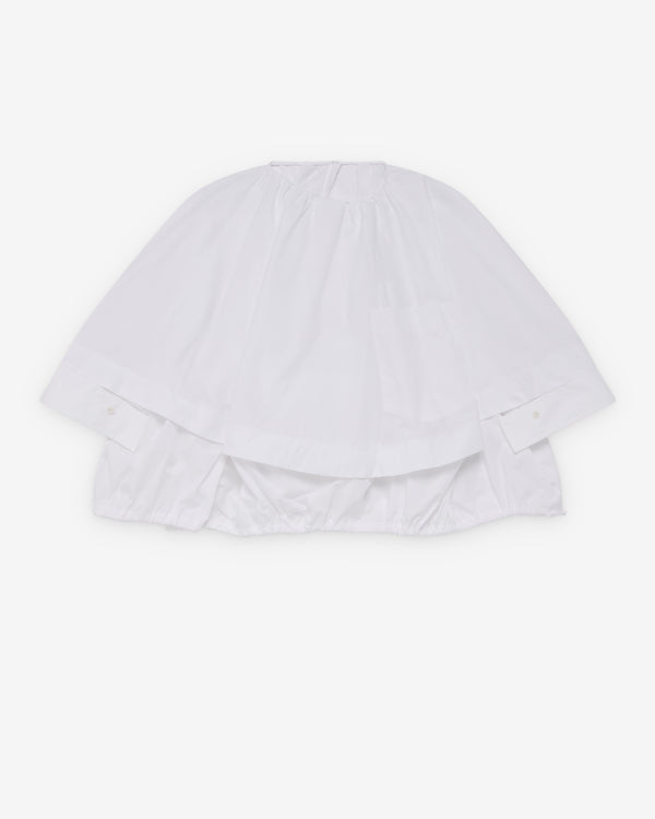 Litkovska - Women's Poplin Balloon Blouse - (White)
