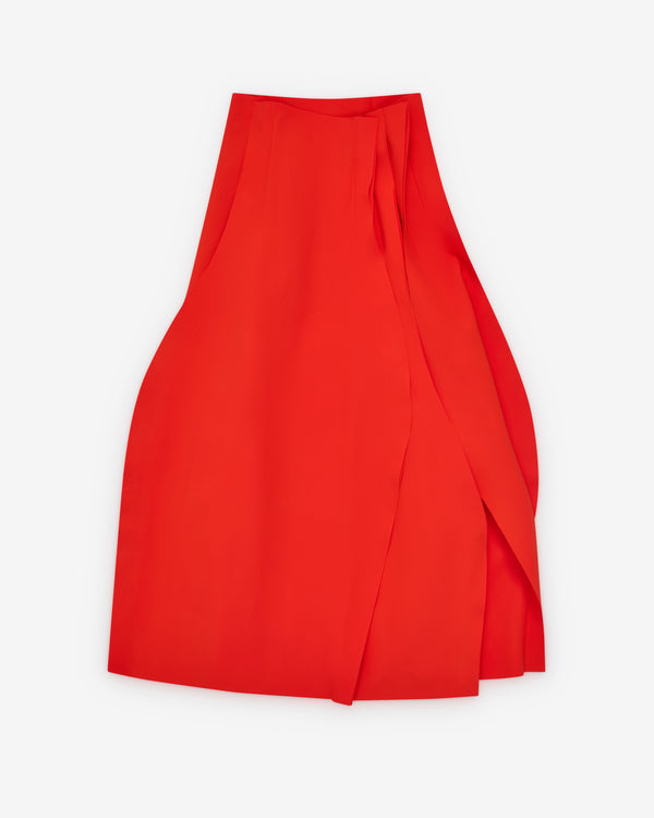 Litkovska - Women's Ruffled Biflex Midi Skirt - (Red)