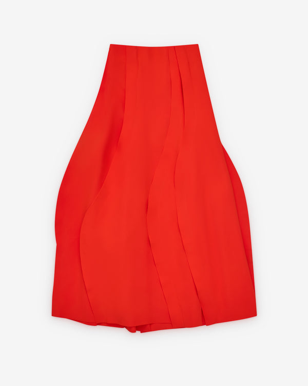 Litkovska - Women's Ruffled Biflex Midi Skirt - (Red)