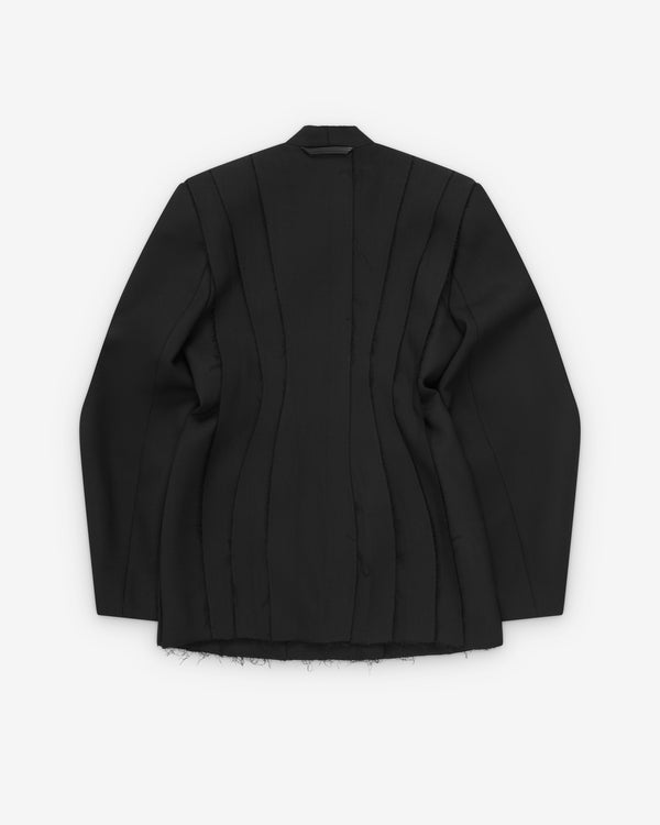 Litkovska - Women's Pleated Hourglass Peacoat - (Black)