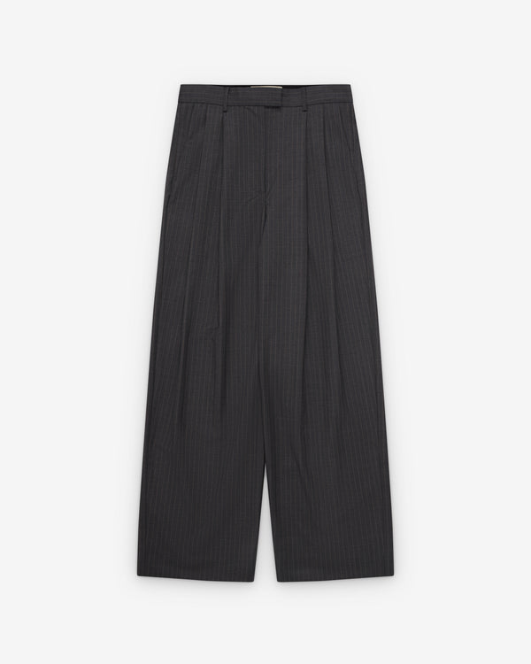 Litkovska - Women's Pleated Wide Leg Trousers - (Grey)