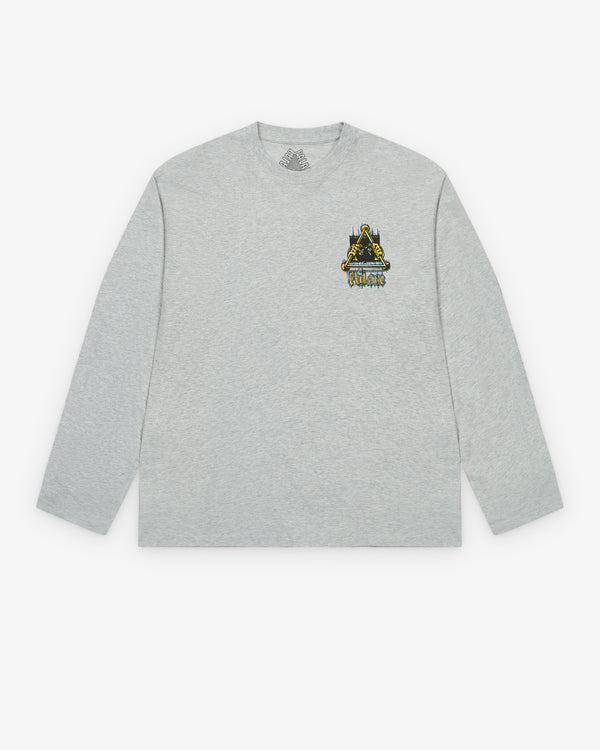 Palace - Men's Lock In Longsleeve - (Grey Marl)