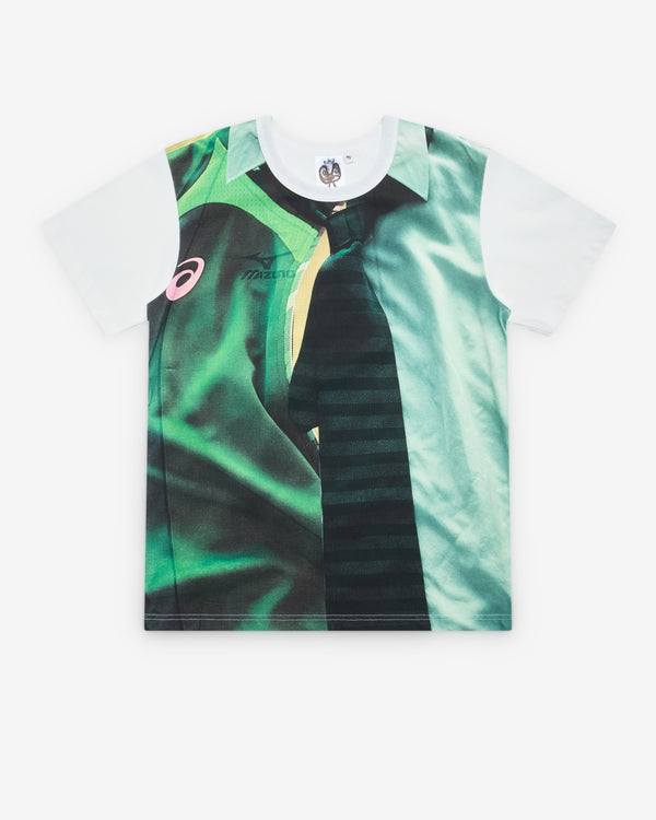 Little Tokyo Table Tennis - Men's Fusion Top - (Green/White)