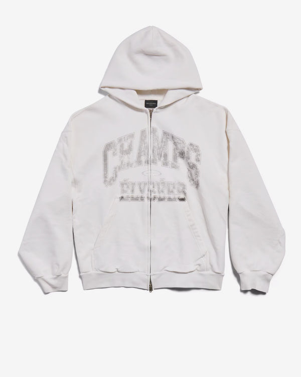 Balenciaga - Men's Champs-Elysées Zip-Up Hoodie - (Dirty White)