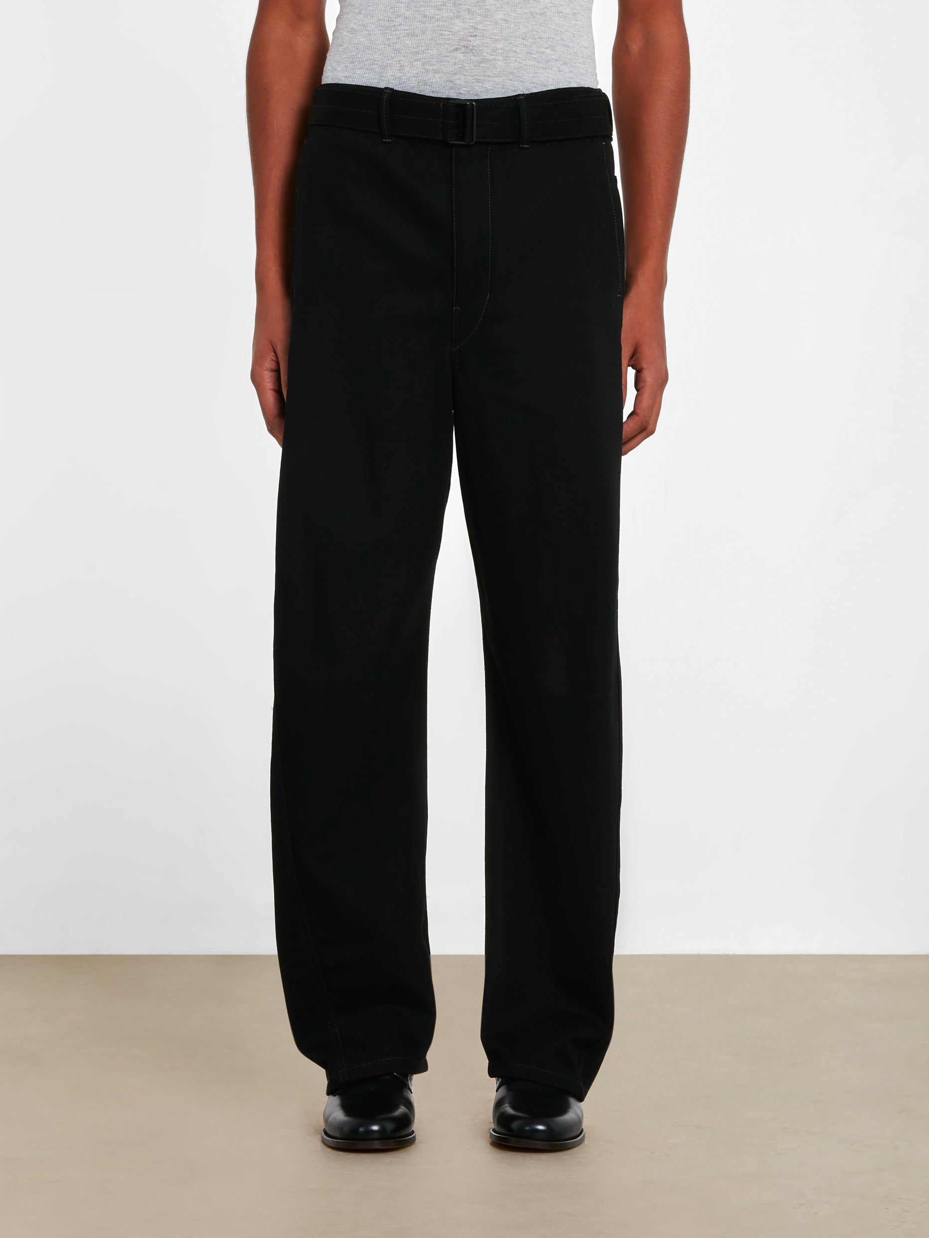 Lemaire - Men’s Twisted Belted Pants - (Black) view 1