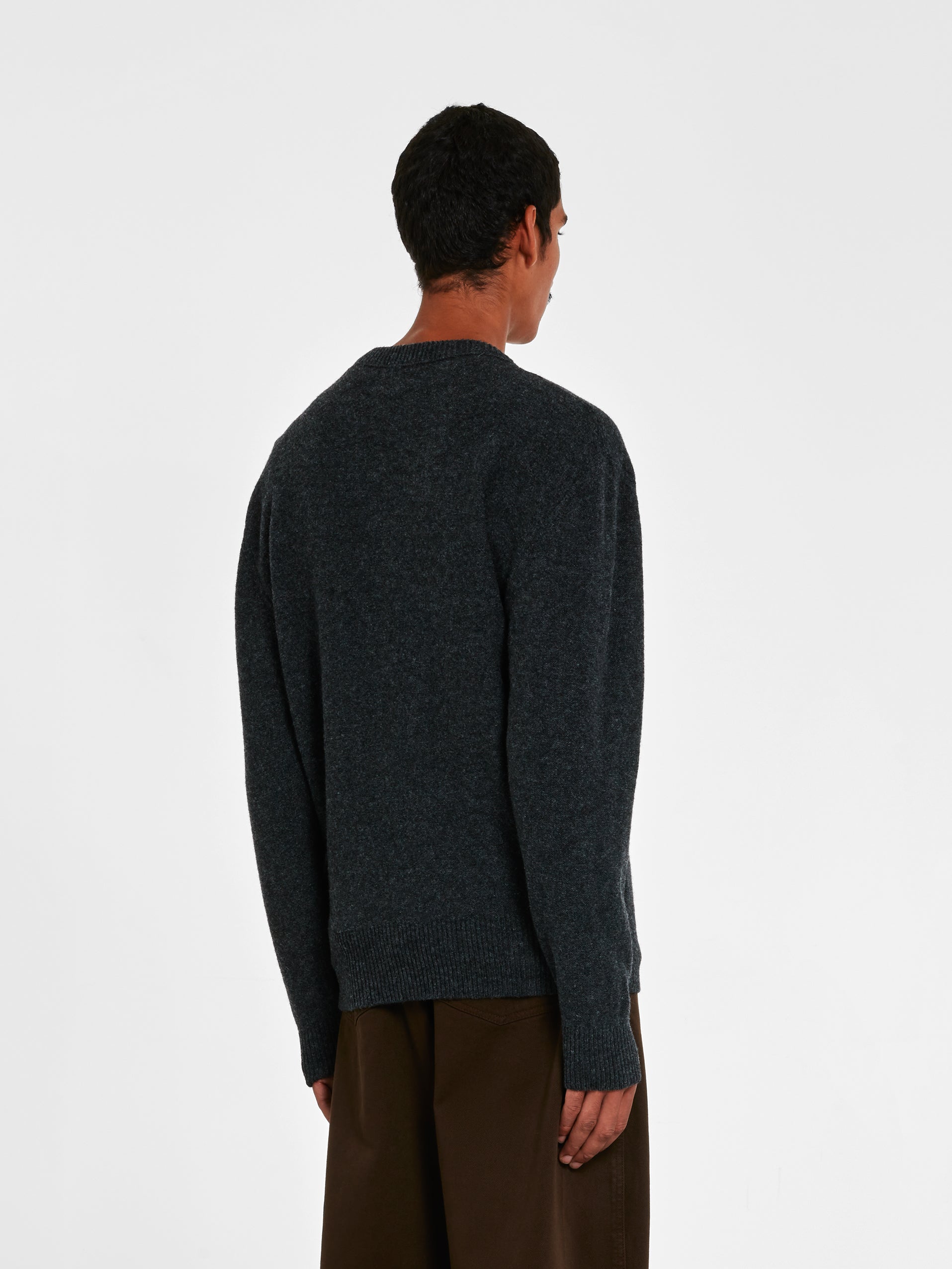 Lemaire - Men’s V-Neck Sweater - (Black) view 3