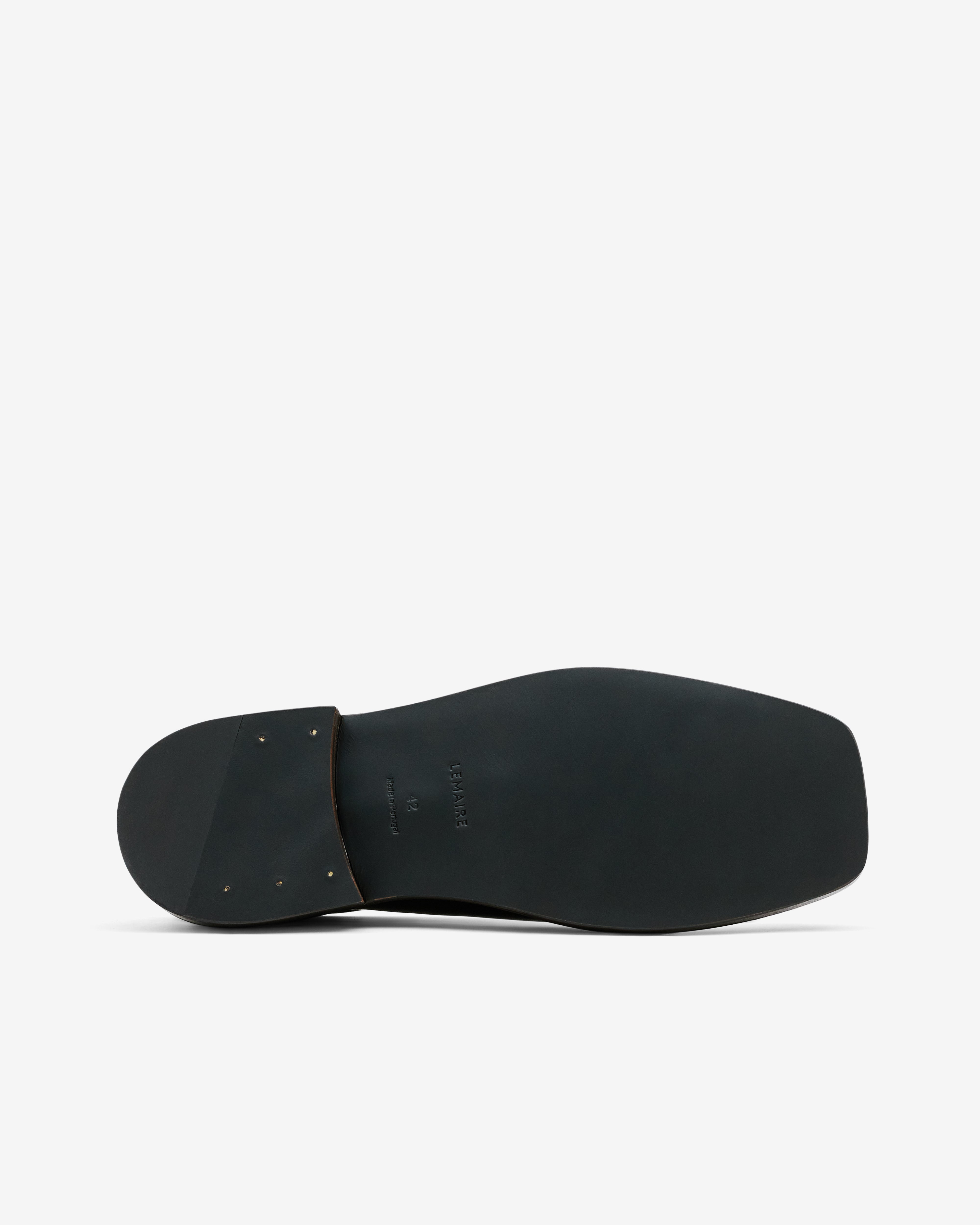 Lemaire: Men's Flat Piped Slippers (Dark Brown) | Dover Street