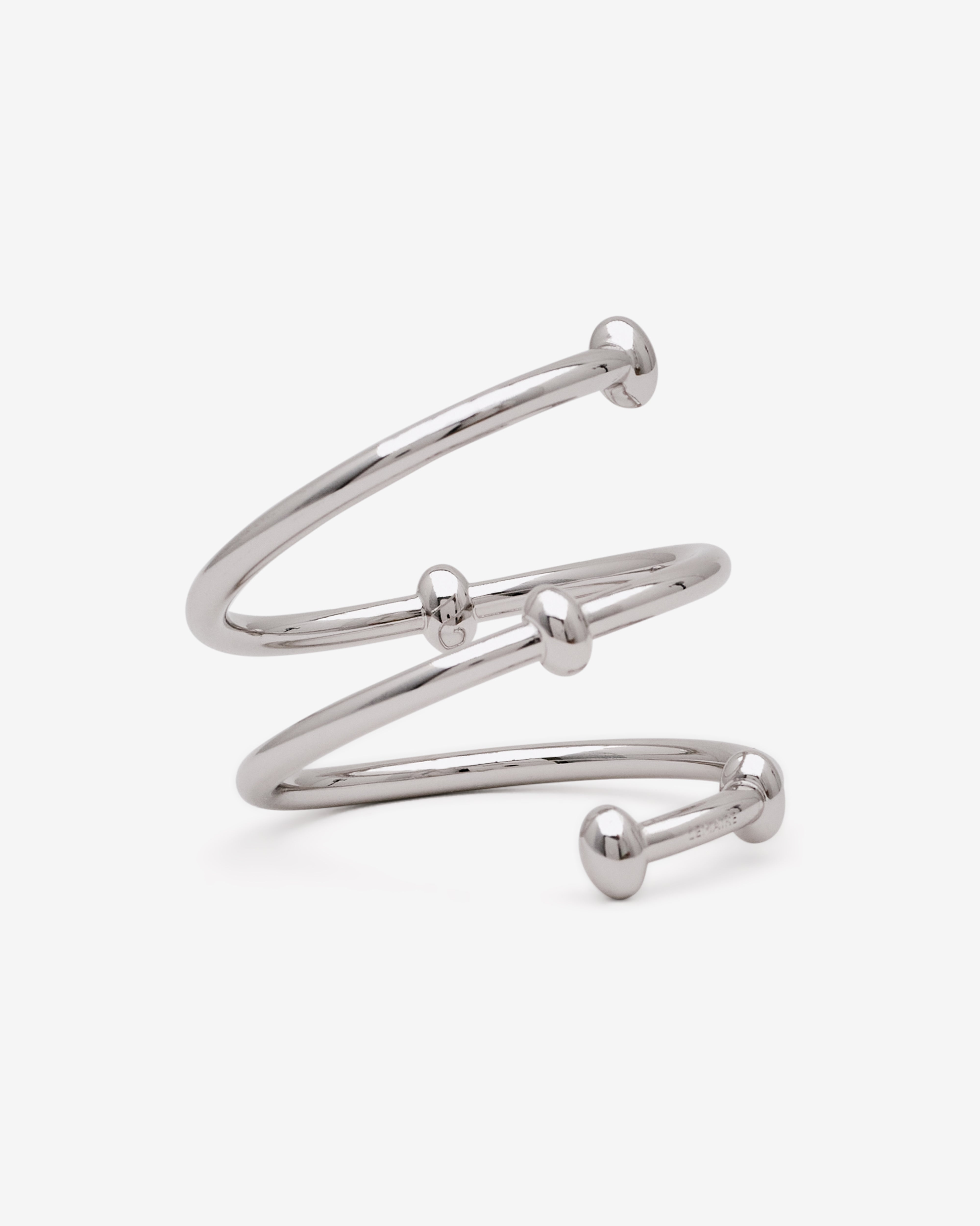 Lemaire: Women's Croissant Bag Spiral Jewelry (Silver) | DSML E-SHOP