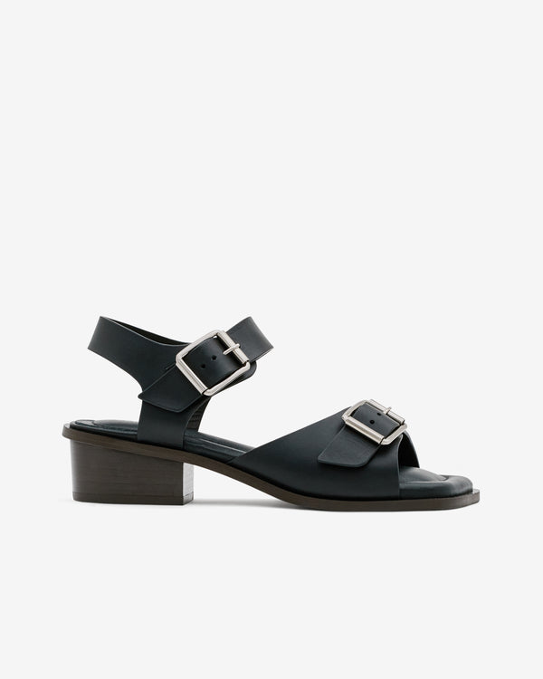 Lemaire - Women's Square Heeled Sandals With Strap - (Black)