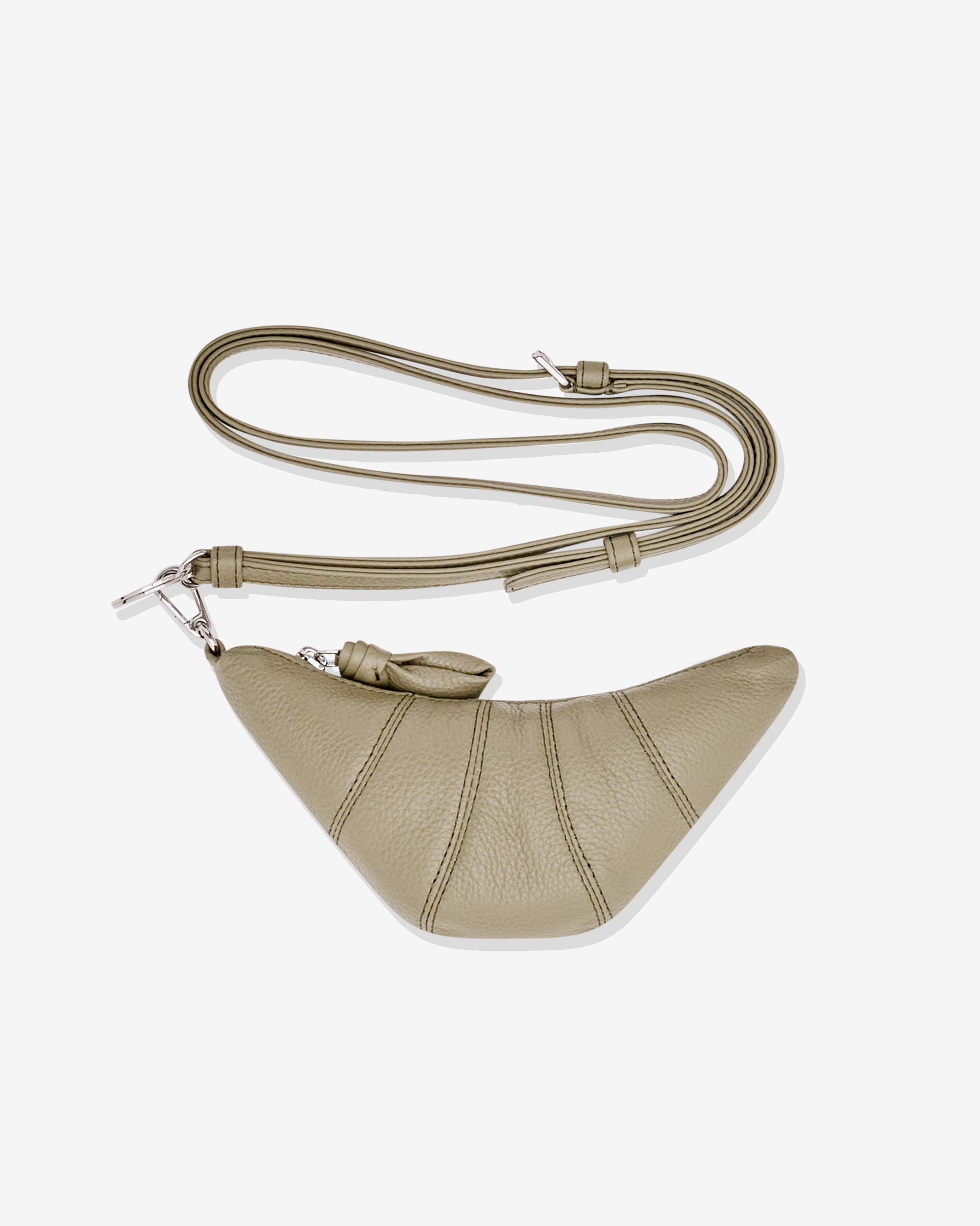 Lemaire: Women's Crossbody Croissant Coin Purse (Beige) DSML E-SHOP