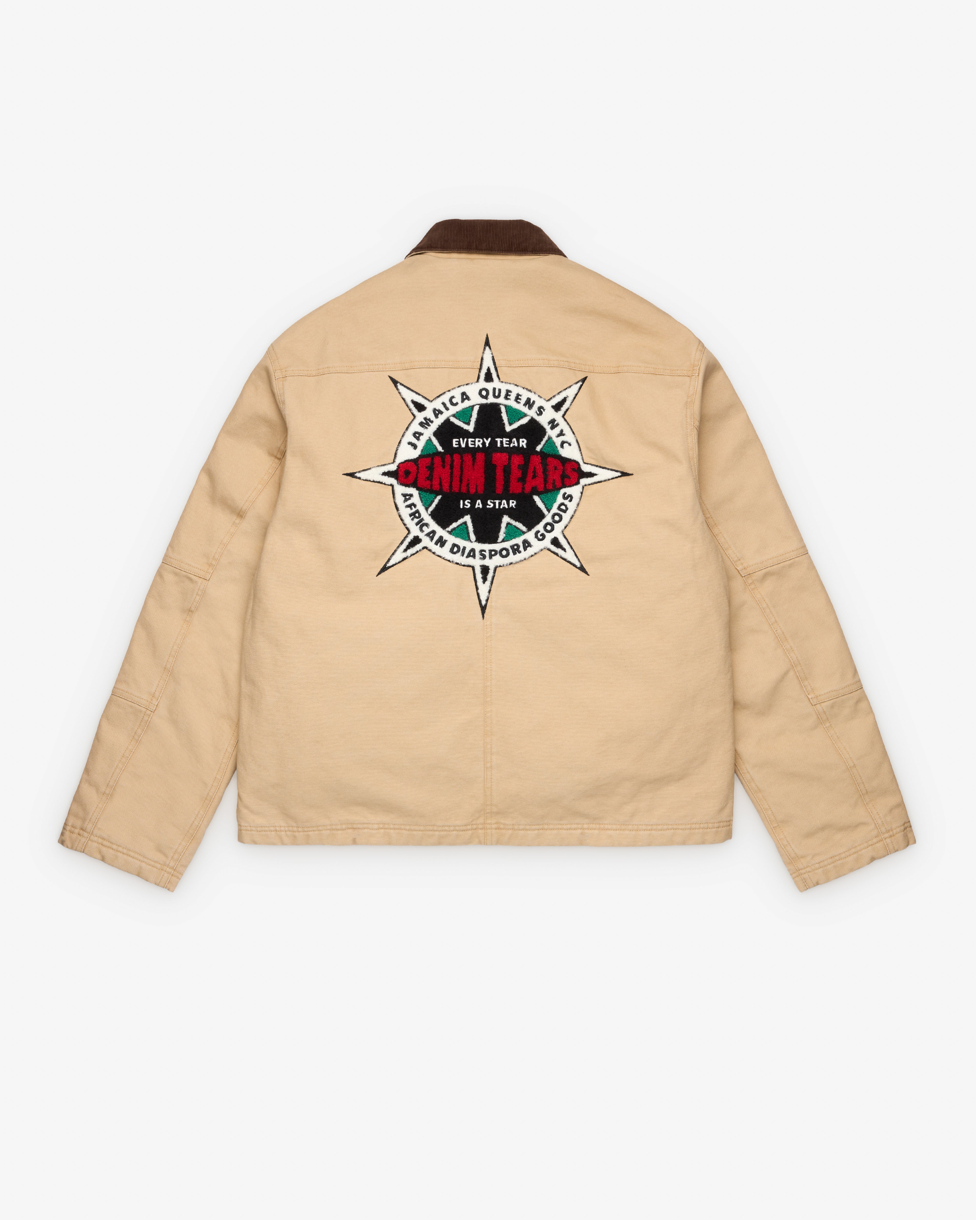 Denim Tears: Men's Liberty Star Workwear Jacket (Khaki) | Dover