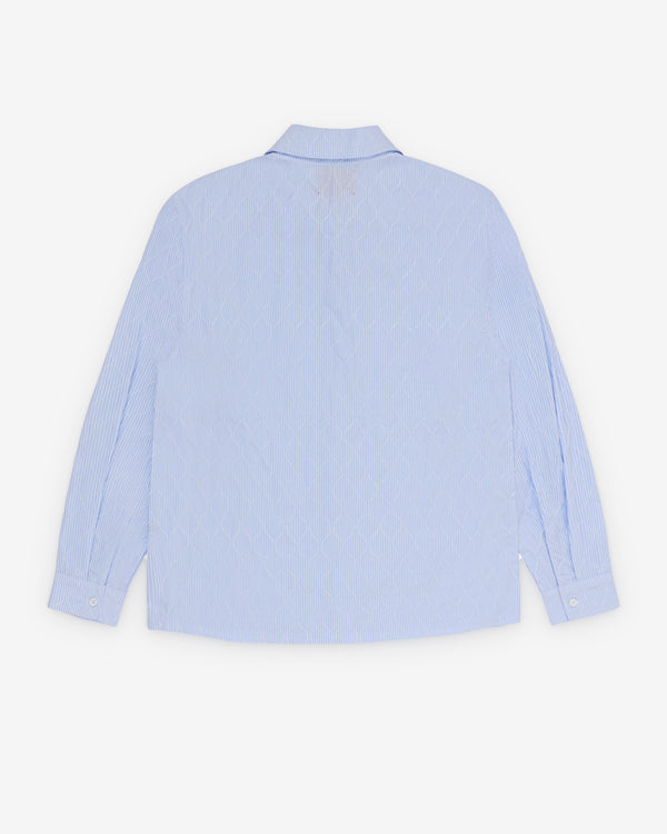 Fugazi - Men's Liner Oxford Button Up - (Blue)
