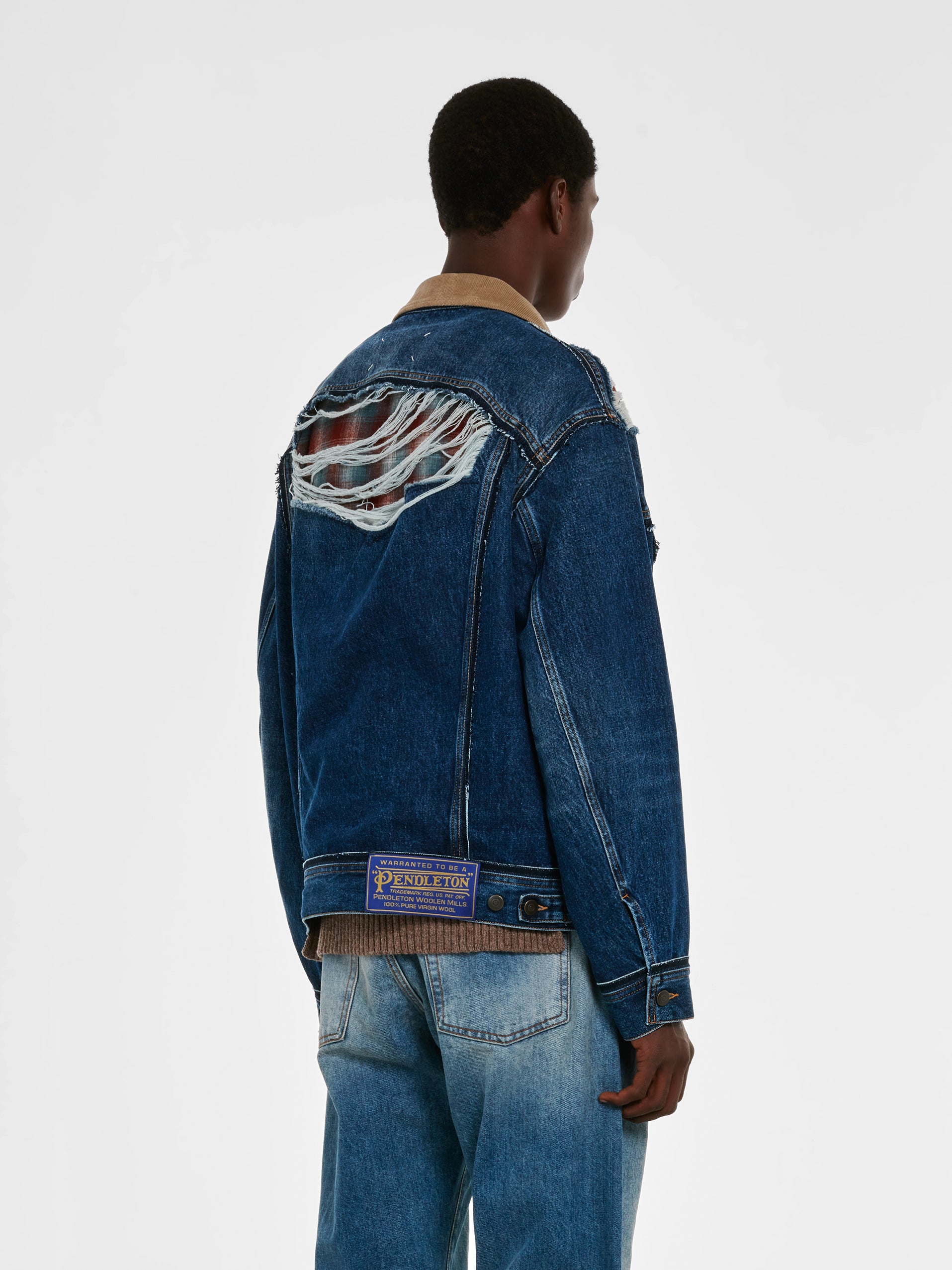 Maison Margiela - Men’s Pendleton Denim Jacket - (Navy)