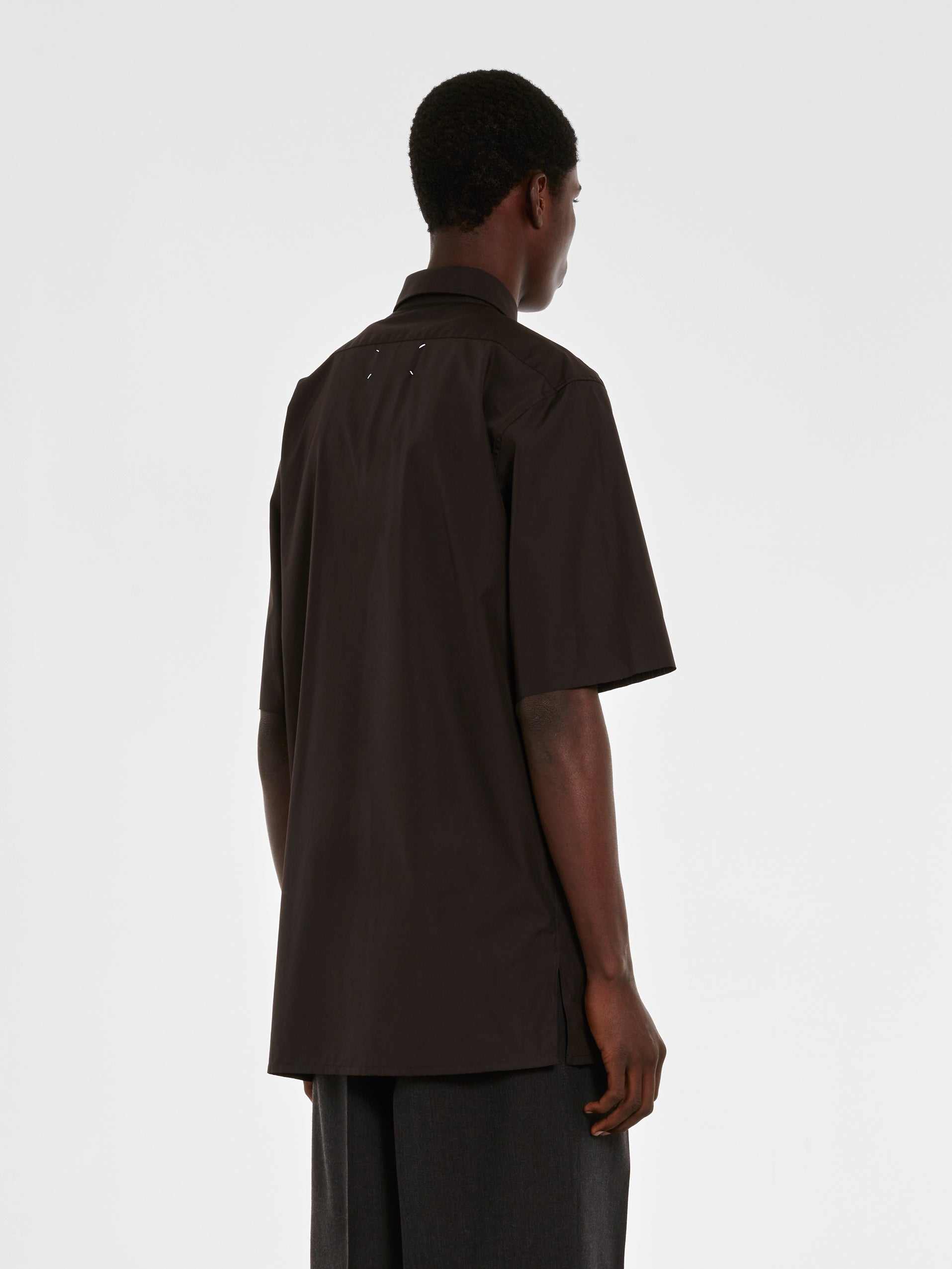 Maison Margiela - Men’s Short-Sleeved Shirt - (Black) view 3