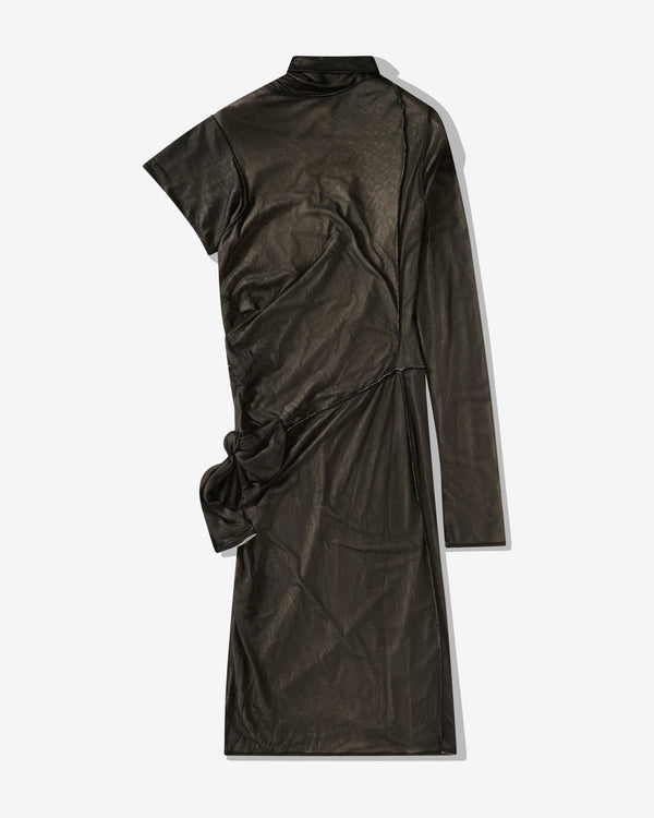 Maison Margiela - Women's Asymmetric Ruched Dress - (Butter/Black)