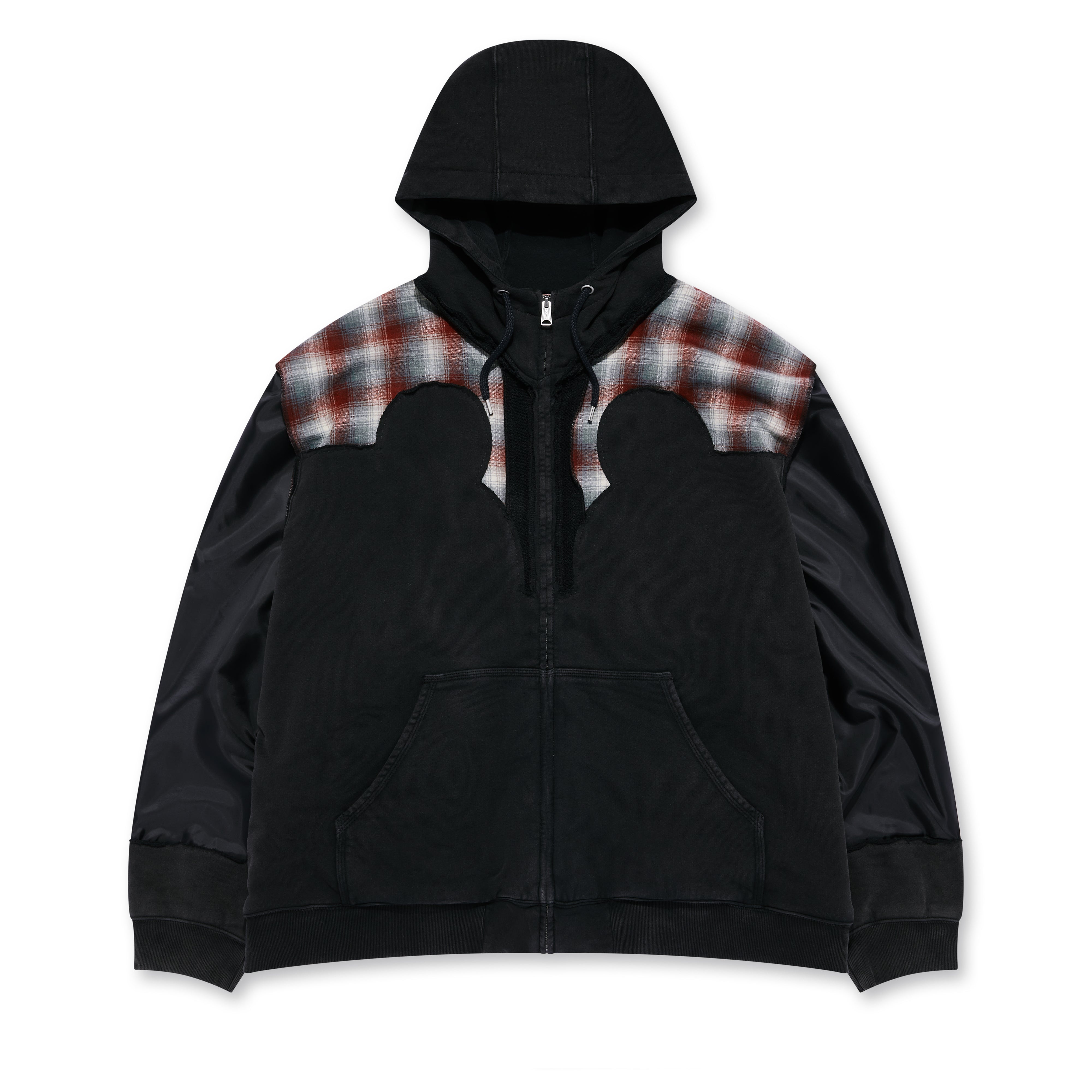 Maison Margiela - Men's Pendleton Yoke Hoodie - (Black) | Dover