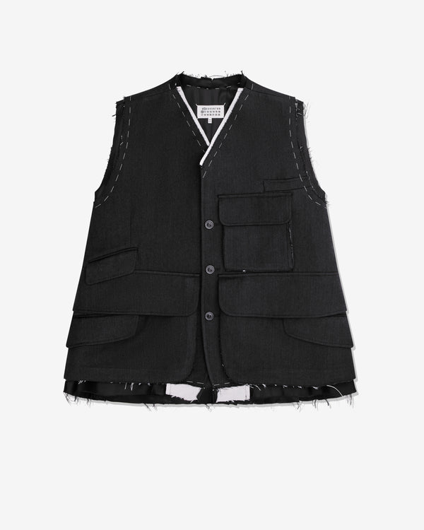 Maison Margiela - Men's Sleeveless Wool Jacket - (Black)