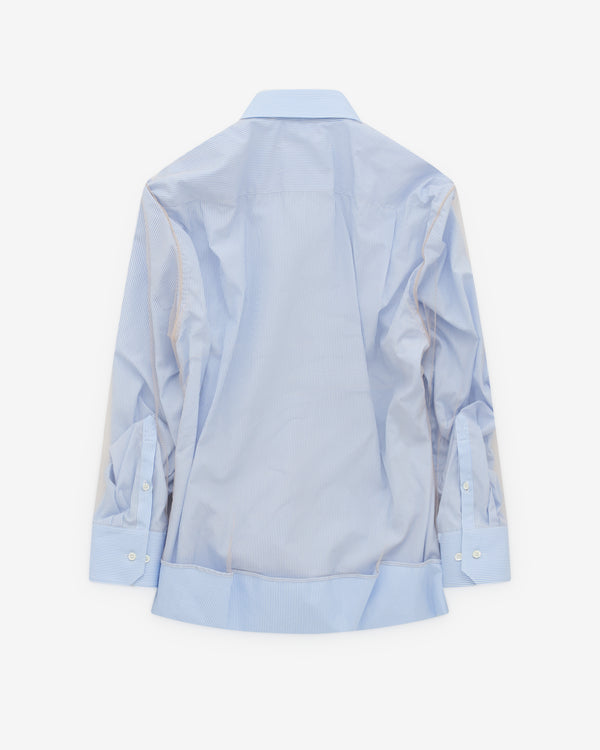 Maison Margiela - Women's High-Shine Cotton Poplin Shirt - (Light Blue)