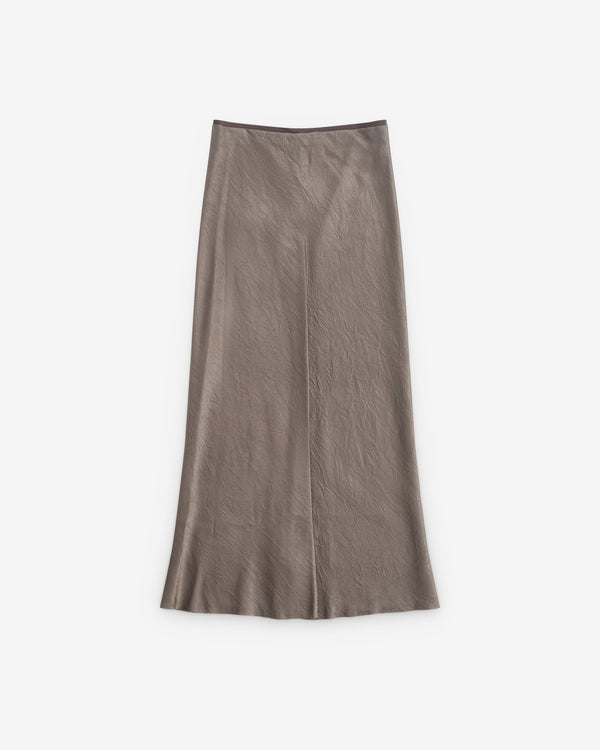 Maison Margiela - Women’s Satin Midi Skirt - (Taupe)