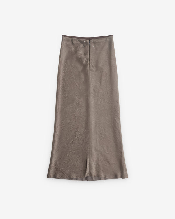 Maison Margiela - Women’s Satin Midi Skirt - (Taupe)