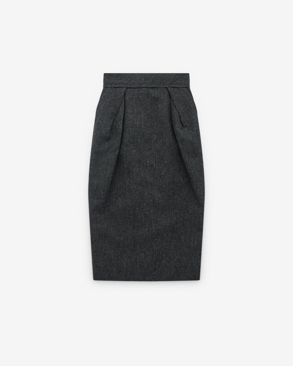 Maison Margiela - Women’s Wool Midi Skirt - (Dark Grey)