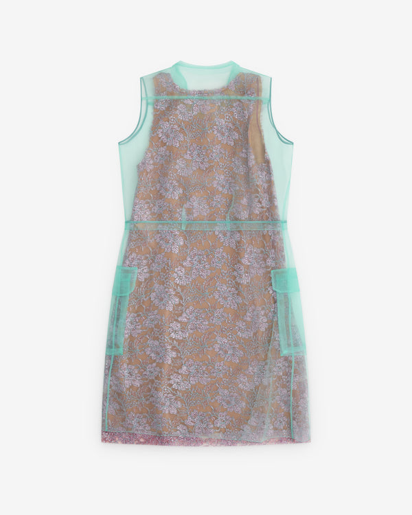 Maison Margiela - Women’s Sheer Tea Dress - (Emerald/Antique Rose)