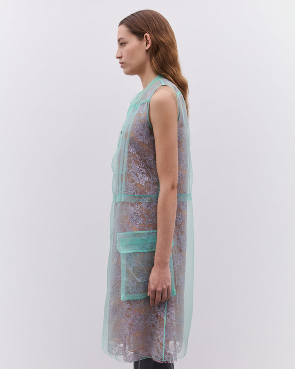 Maison Margiela - Women’s Sheer Tea Dress - (Emerald/Antique Rose)