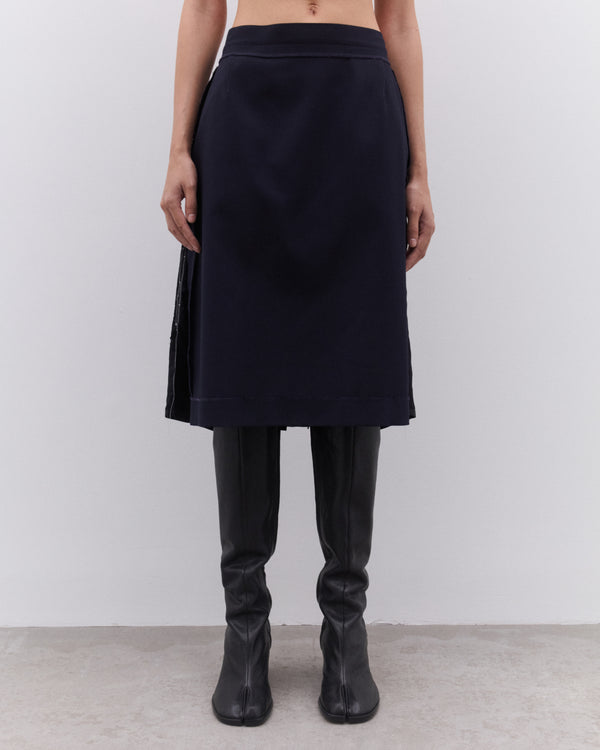 Maison Margiela - Women’s Skirt With Raw Hem - (Blue/Black)