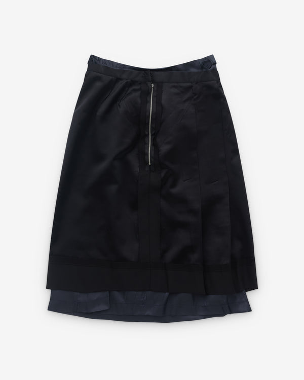 Maison Margiela - Women’s Layered Midi Skirt - (Black)