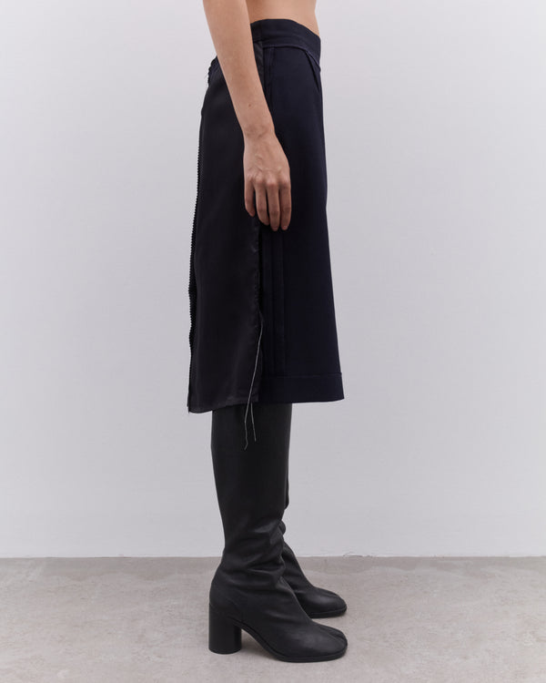 Maison Margiela - Women’s Skirt With Raw Hem - (Blue/Black)