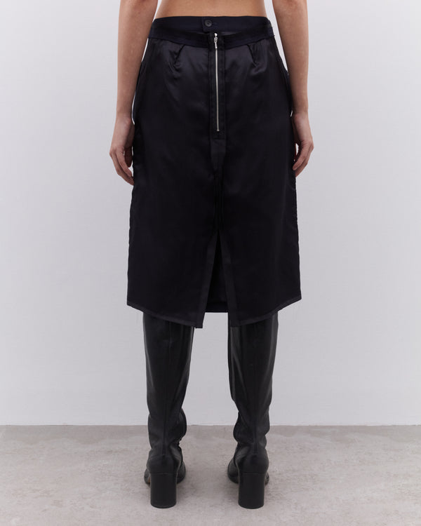 Maison Margiela - Women’s Skirt With Raw Hem - (Blue/Black)