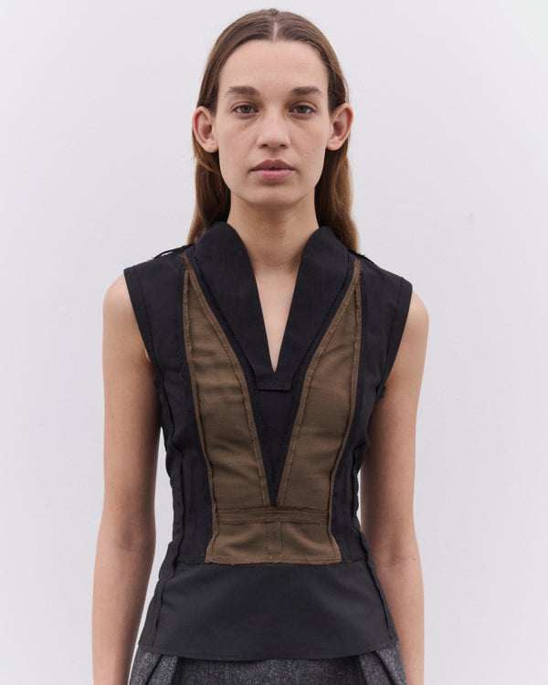 Maison Margiela - Women’s Tailored Top - (Black/Fern Green)