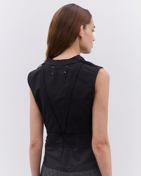 Maison Margiela - Women’s Tailored Top - (Black/Fern Green)