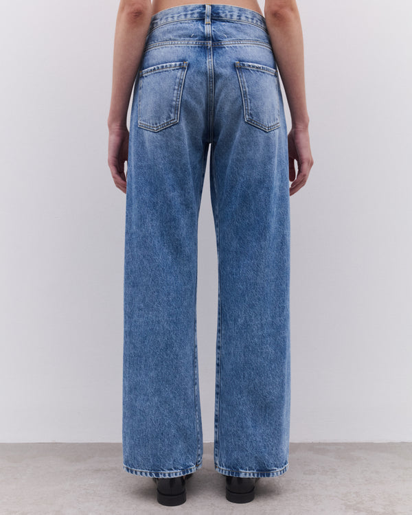 Maison Margiela - Women’s Straight Jeans With Contrasted Pockets - (Blue)