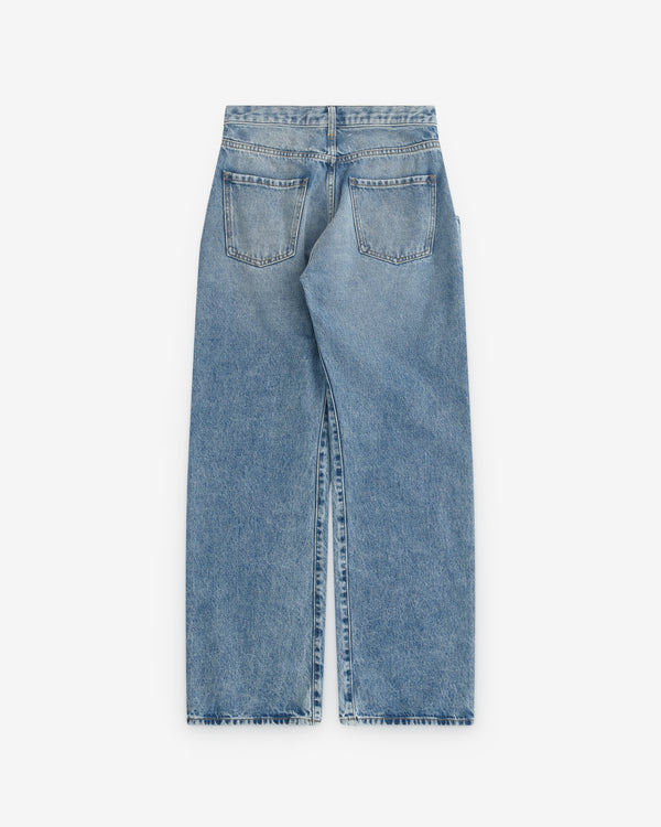 Maison Margiela - Women’s Straight Jeans With Contrasted Pockets - (Blue)