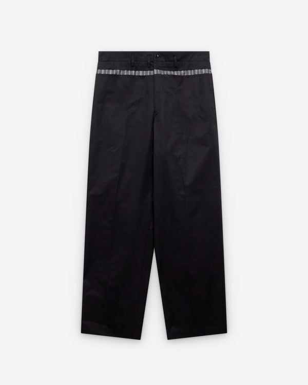 Maison Margiela - Men's Waxed Wide Leg Trousers - (Black)