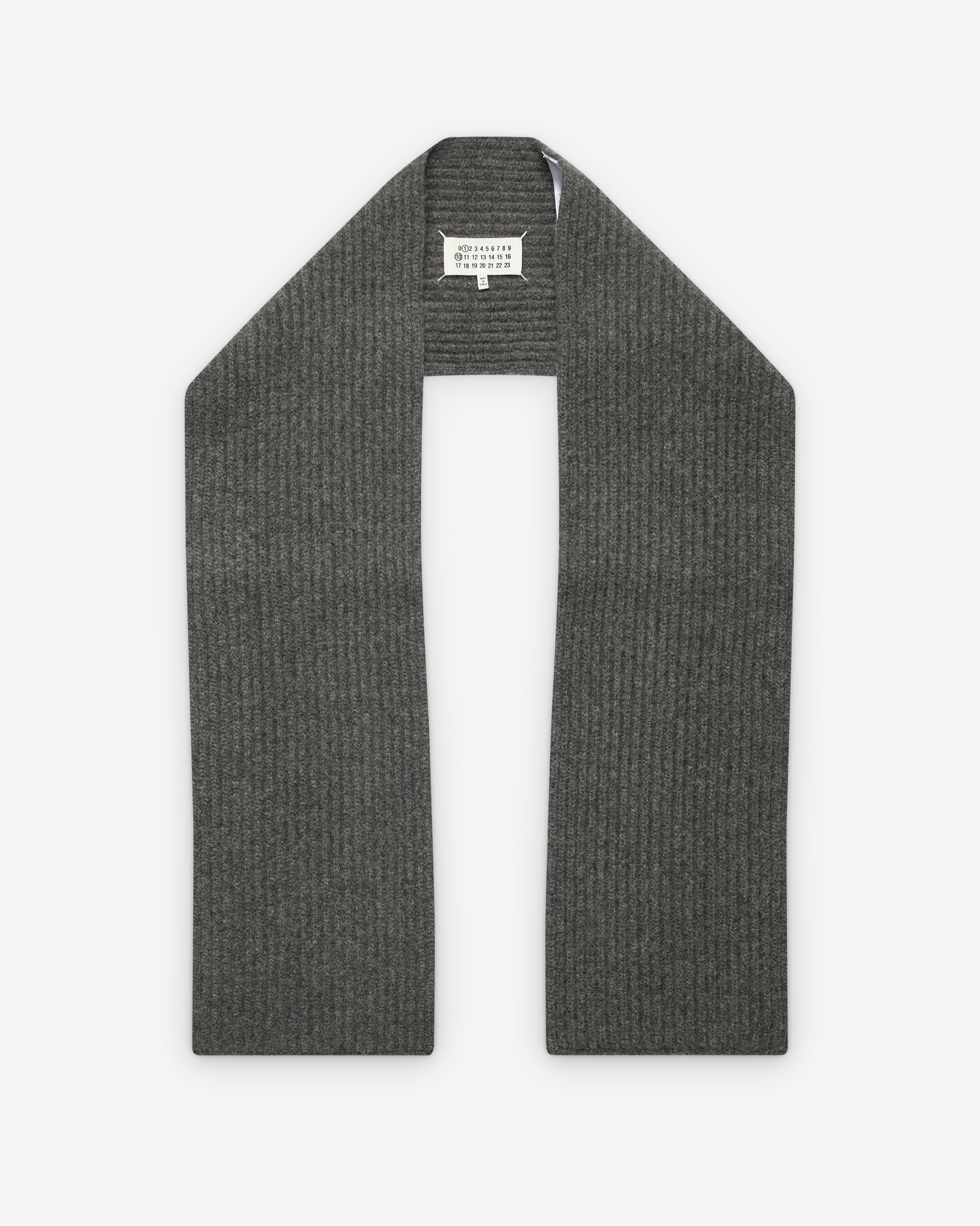 Maison Margiela: Wool Scarf (Dark Grey) | DSML E-SHOP