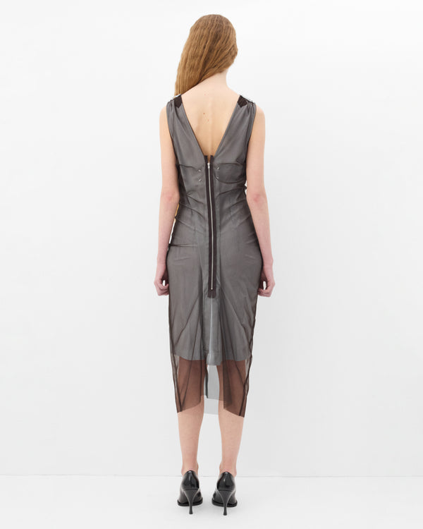 Maison Margiela - Women's Sheer Midi Dress - (Brown)